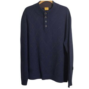 ROBERT TALBOTT CARMEL BLUE WOOL & CASHMERE BLEND SWEATER SZ XXL EUC